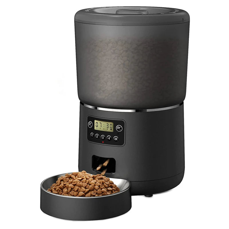 Smart 4L Pet Feeder Automatic Cat&Dog Food Dispenser Timed and Quantitative Control Anti Food Jamming&Insect Prevention Design