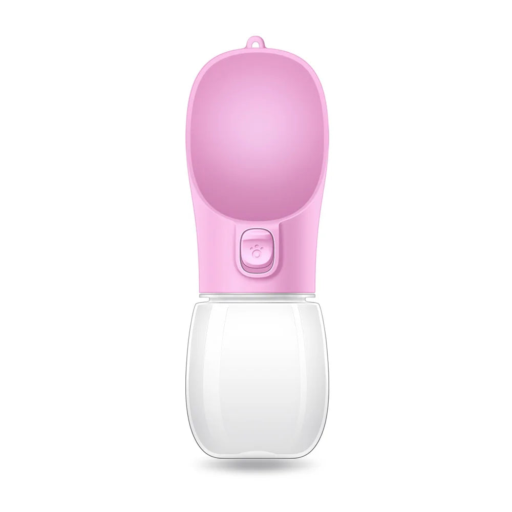 Portable Dog Water Bottle – Leak-Resistant, Built-in Bowl.