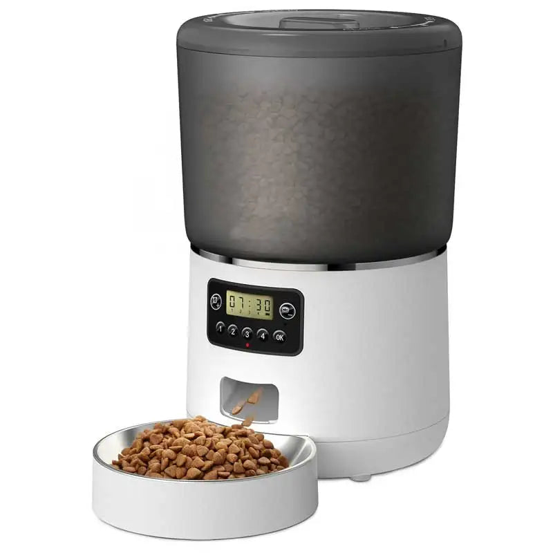 Smart 4L Pet Feeder Automatic Cat&Dog Food Dispenser Timed and Quantitative Control Anti Food Jamming&Insect Prevention Design