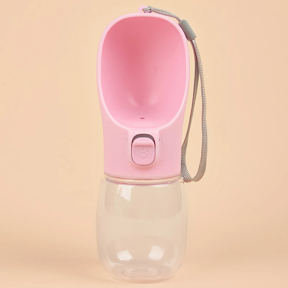 Portable Dog Water Bottle – Leak-Resistant, Built-in Bowl.