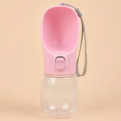 Portable Dog Water Bottle – Leak-Resistant, Built-in Bowl.