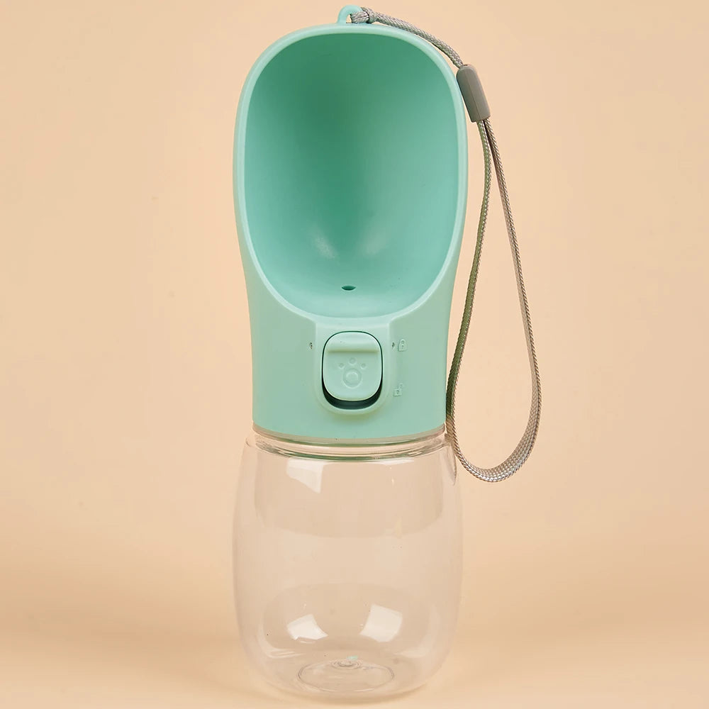 Portable Dog Water Bottle – Leak-Resistant, Built-in Bowl.